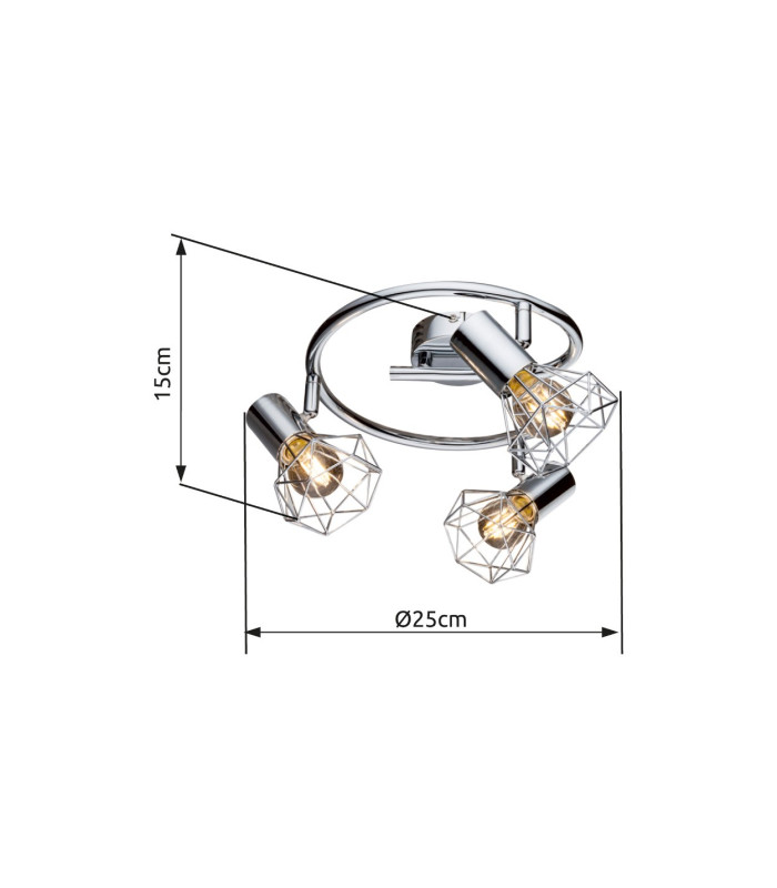 Xara I Ceiling Spotlight Clusters Chrome 3x E14-5