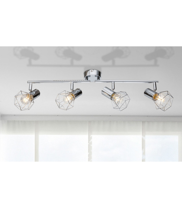 Xara I Ceiling Spotlight Bar Chrome 4x E14-3