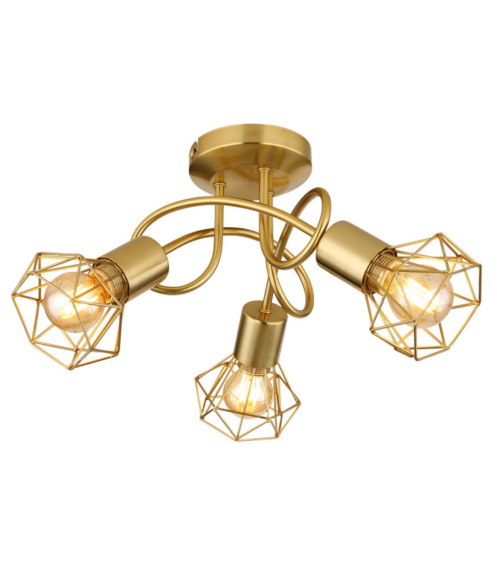 Xara I Multi Arm Semi Flush Ceiling Lamp Gold Colors 3x E14-1