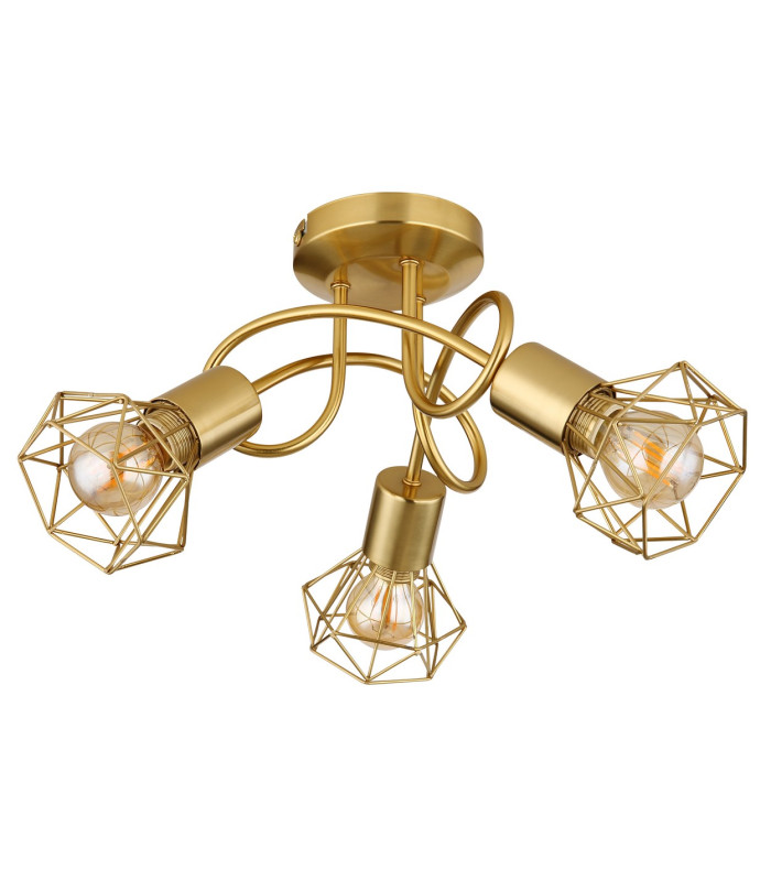Xara I Multi Arm Semi Flush Ceiling Lamp Gold Colors 3x E14-2