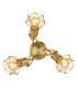 Xara I Multi Arm Semi Flush Ceiling Lamp Gold Colors 3x E14-3