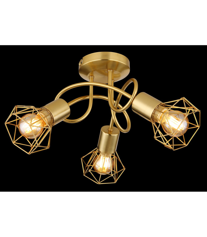 Xara I Multi Arm Semi Flush Ceiling Lamp Gold Colors 3x E14-4