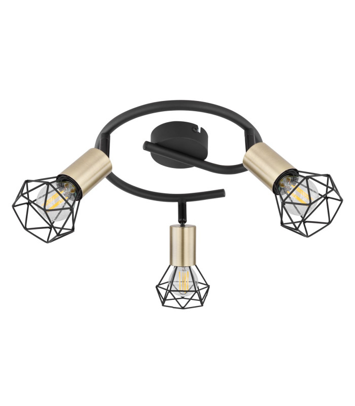 Xara I Ceiling Spotlight Clusters Black Gold 3x E14-2