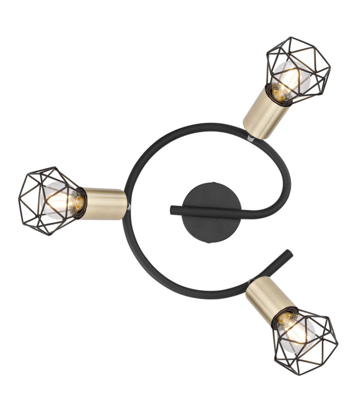 Xara I Ceiling Spotlight Clusters Black Gold 3x E14-3