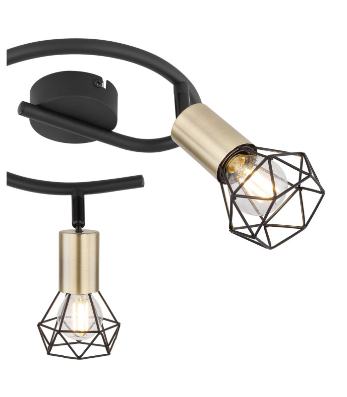 Xara I Ceiling Spotlight Clusters Black Gold 3x E14-4