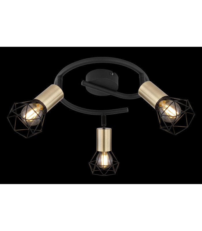 Xara I Ceiling Spotlight Clusters Black Gold 3x E14-5