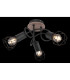 Xara I Multi Arm Semi Flush Ceiling Lamp Black Brown 3x E14-5