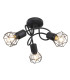 Xara I Multi Arm Semi Flush Ceiling Lamp Black 3x E14-1