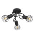 Xara I Multi Arm Semi Flush Ceiling Lamp Black 3x E14-2