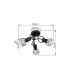 Xara I Multi Arm Semi Flush Ceiling Lamp Black 3x E14-7