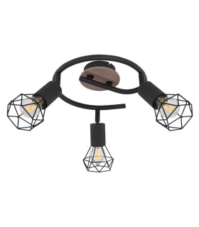 Xara I Ceiling Spotlight Clusters Black Brown 3x E14-2