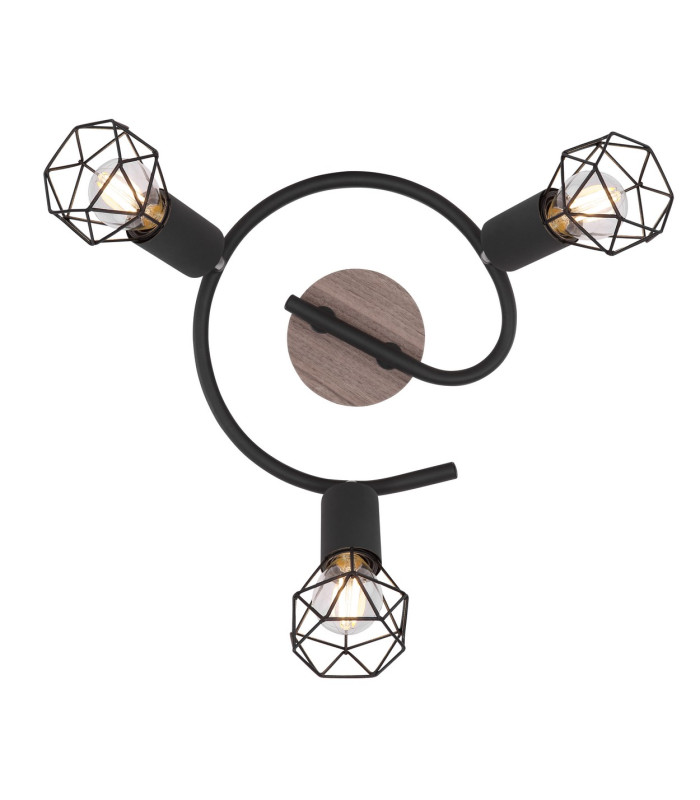 Xara I Ceiling Spotlight Clusters Black Brown 3x E14-3