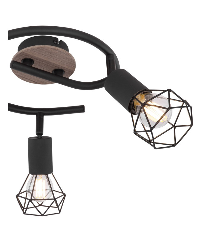 Xara I Ceiling Spotlight Clusters Black Brown 3x E14-4
