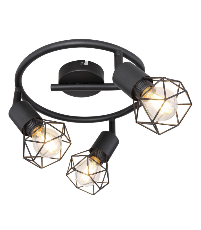 Xara I Ceiling Spotlight Clusters Black 3x E14-3