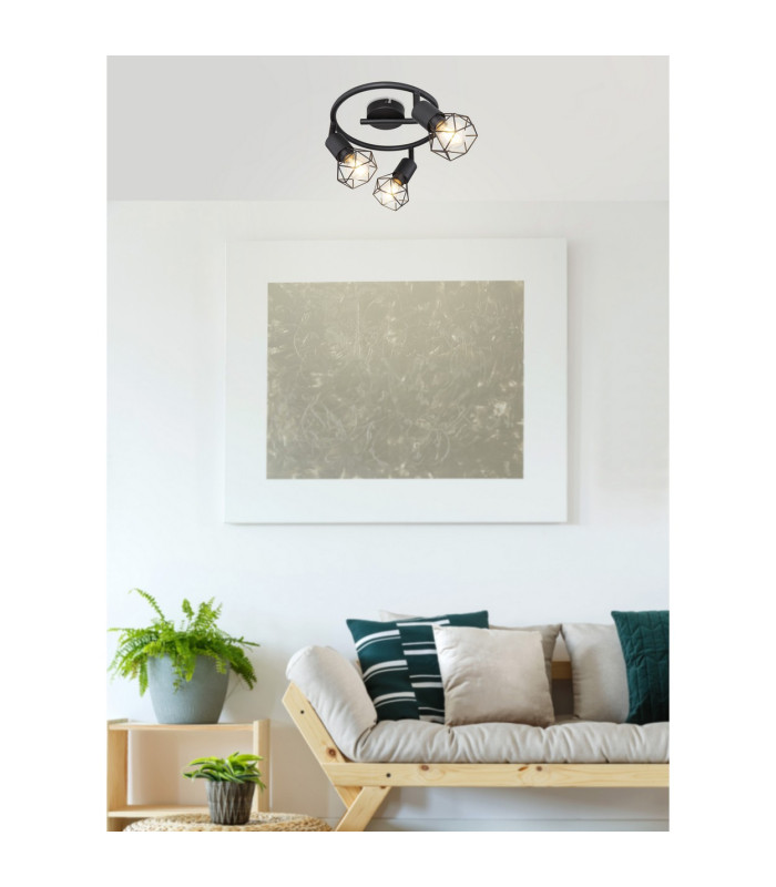 Xara I Ceiling Spotlight Clusters Black 3x E14-8
