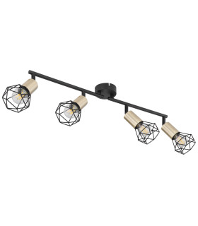 Xara I Ceiling Spotlight Bar Black Gold 4x E14-2