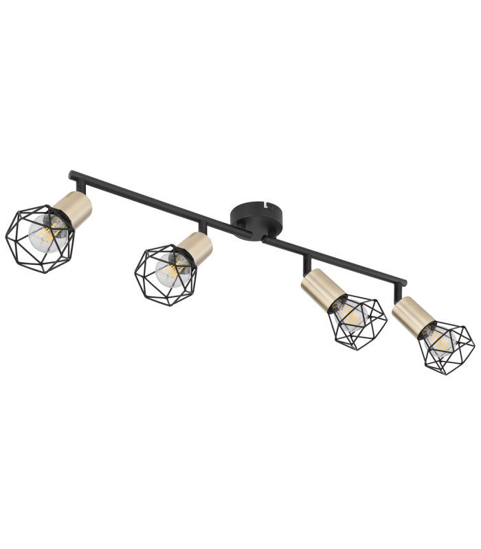 Xara I Ceiling Spotlight Bar Black Gold 4x E14-2