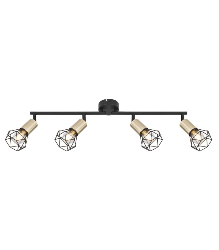 Xara I Ceiling Spotlight Bar Black Gold 4x E14-3