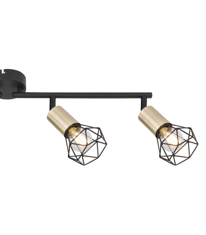 Xara I Ceiling Spotlight Bar Black Gold 4x E14-5