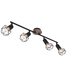 Xara I Ceiling Spotlight Bar Black 4x E14-1