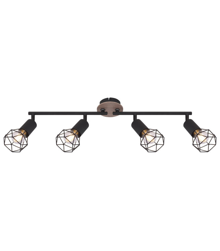 Xara I Ceiling Spotlight Bar Black 4x E14-3