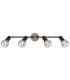Xara I Ceiling Spotlight Bar Black 4x E14-4
