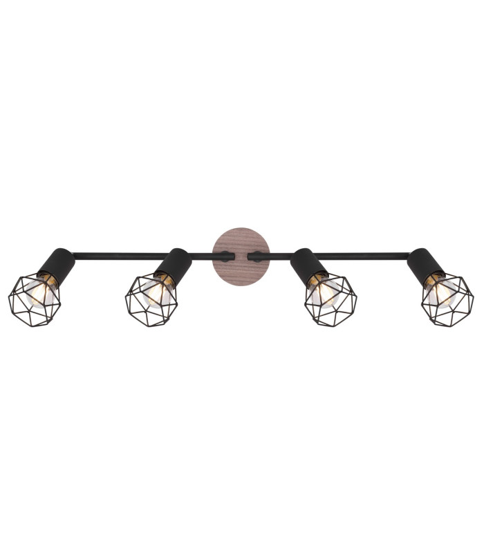 Xara I Ceiling Spotlight Bar Black 4x E14-4
