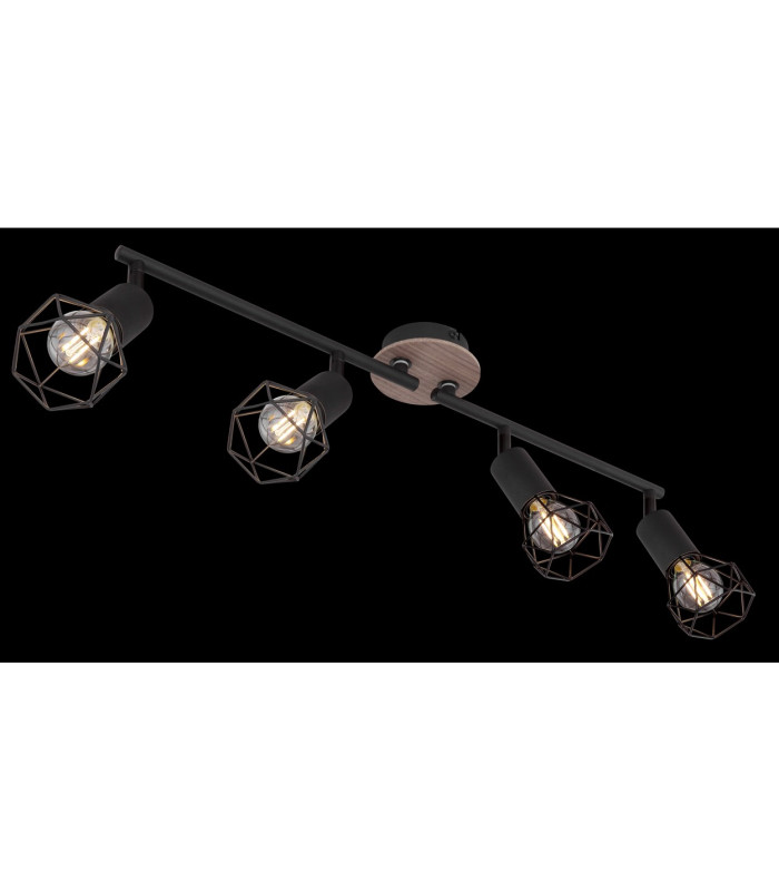 Xara I Ceiling Spotlight Bar Black 4x E14-6