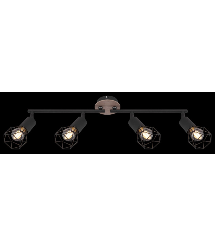 Xara I Ceiling Spotlight Bar Black 4x E14-7