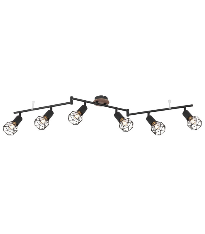 Xara I Ceiling Spotlight Bar Black 6x E14-1