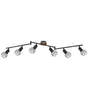 Xara I Ceiling Spotlight Bar Black 6x E14-2