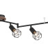 Xara I Ceiling Spotlight Bar Black 6x E14-3