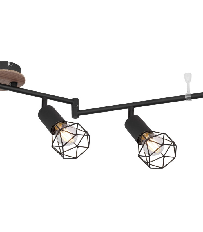 Xara I Ceiling Spotlight Bar Black 6x E14-3