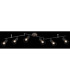 Xara I Ceiling Spotlight Bar Black 6x E14-4