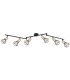 Xara I Ceiling Spotlight Bar Black Gold 6x E14-1