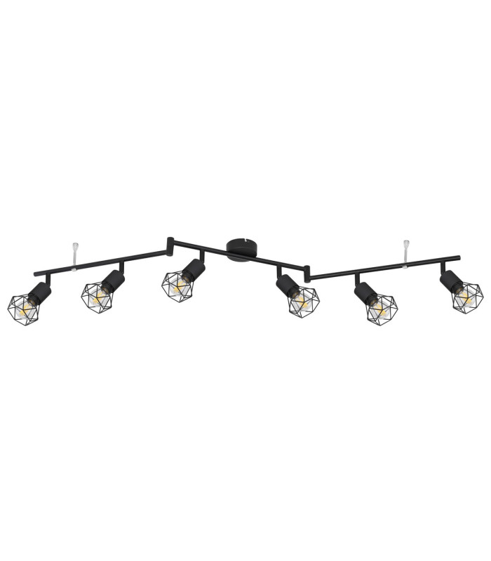Xara I Ceiling Spotlight Bar Matt Black 6x E14-2