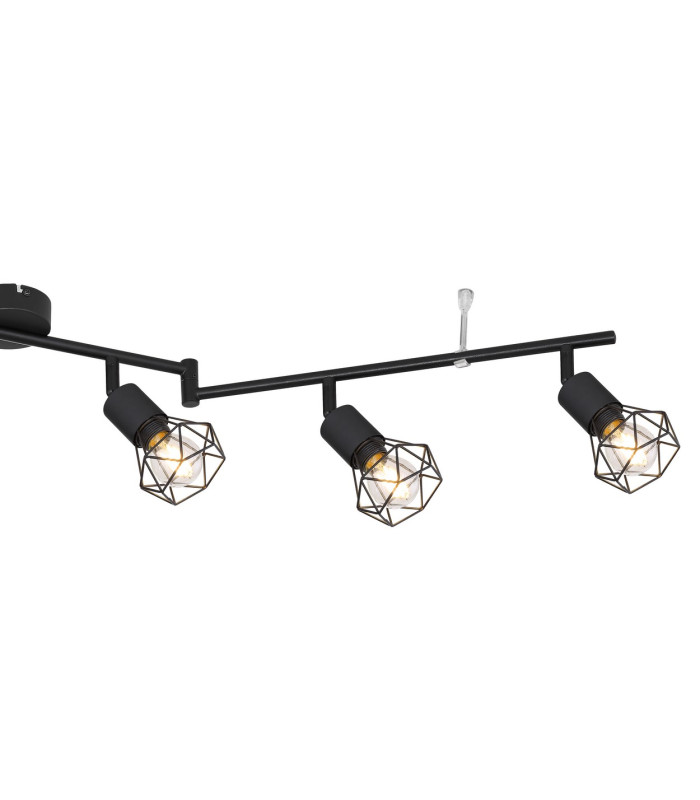 Xara I Ceiling Spotlight Bar Matt Black 6x E14-3