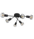 Xara I Multi Arm Semi Flush Ceiling Lamp Black 6x E14-2