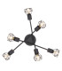 Xara I Multi Arm Semi Flush Ceiling Lamp Black 6x E14-3