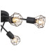 Xara I Multi Arm Semi Flush Ceiling Lamp Black 6x E14-4