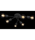 Xara I Multi Arm Semi Flush Ceiling Lamp Black 6x E14-5