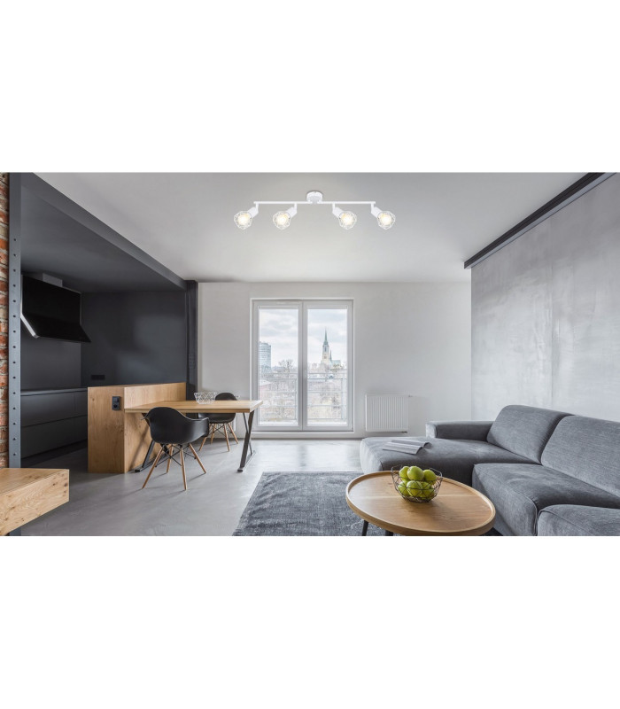Xara I Ceiling Spotlight Bar White 4x E14-8
