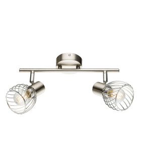 Texas Twin Ceiling Spotlight Nickel Matt 2x E14-1
