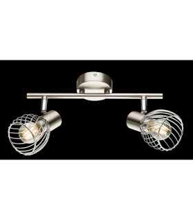 Texas Twin Ceiling Spotlight Nickel Matt 2x E14-2