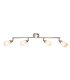 Franziska Ceiling Spotlight Bar Nickel Matt Clear Glass Shade 4x E14-1