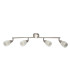 Franziska Ceiling Spotlight Bar Nickel Matt Clear Glass Shade 4x E14-2