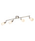 Franziska Ceiling Spotlight Bar Nickel Matt Clear Glass Shade 4x E14-3