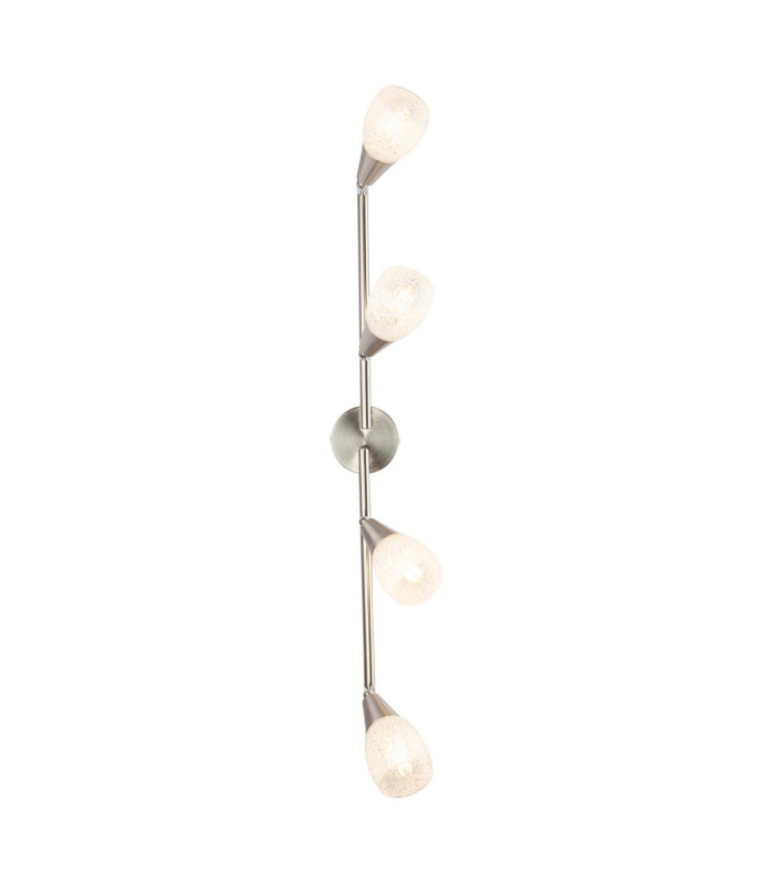 Franziska Ceiling Spotlight Bar Nickel Matt Clear Glass Shade 4x E14-4