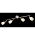Franziska Ceiling Spotlight Bar Nickel Matt Clear Glass Shade 4x E14-7