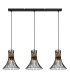 Purra Bar Pendant Ceiling Light Black 3x E27-3